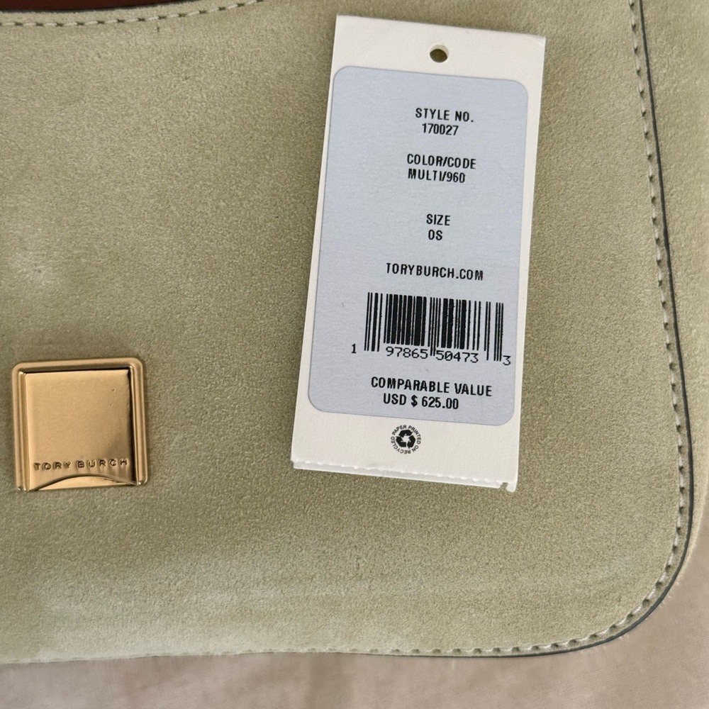 625!+ New Tory Burch thea Patchwork Flap Crossbody multi color - Picture 10 of 10